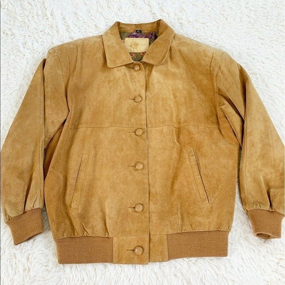 Hunt Club Jackets & Coats Hunt Club Vintage Suede Leather Tan
